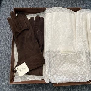 Coach Suede Gloves in Gift Box